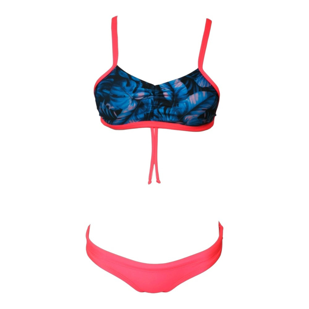 Dos Piezas Tiras Tropic flow Deep / Tanga cereza
