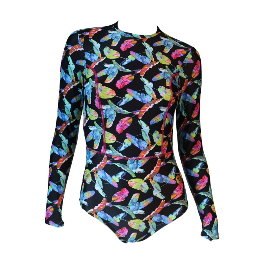 Vestido de baño Manga Larga plumas