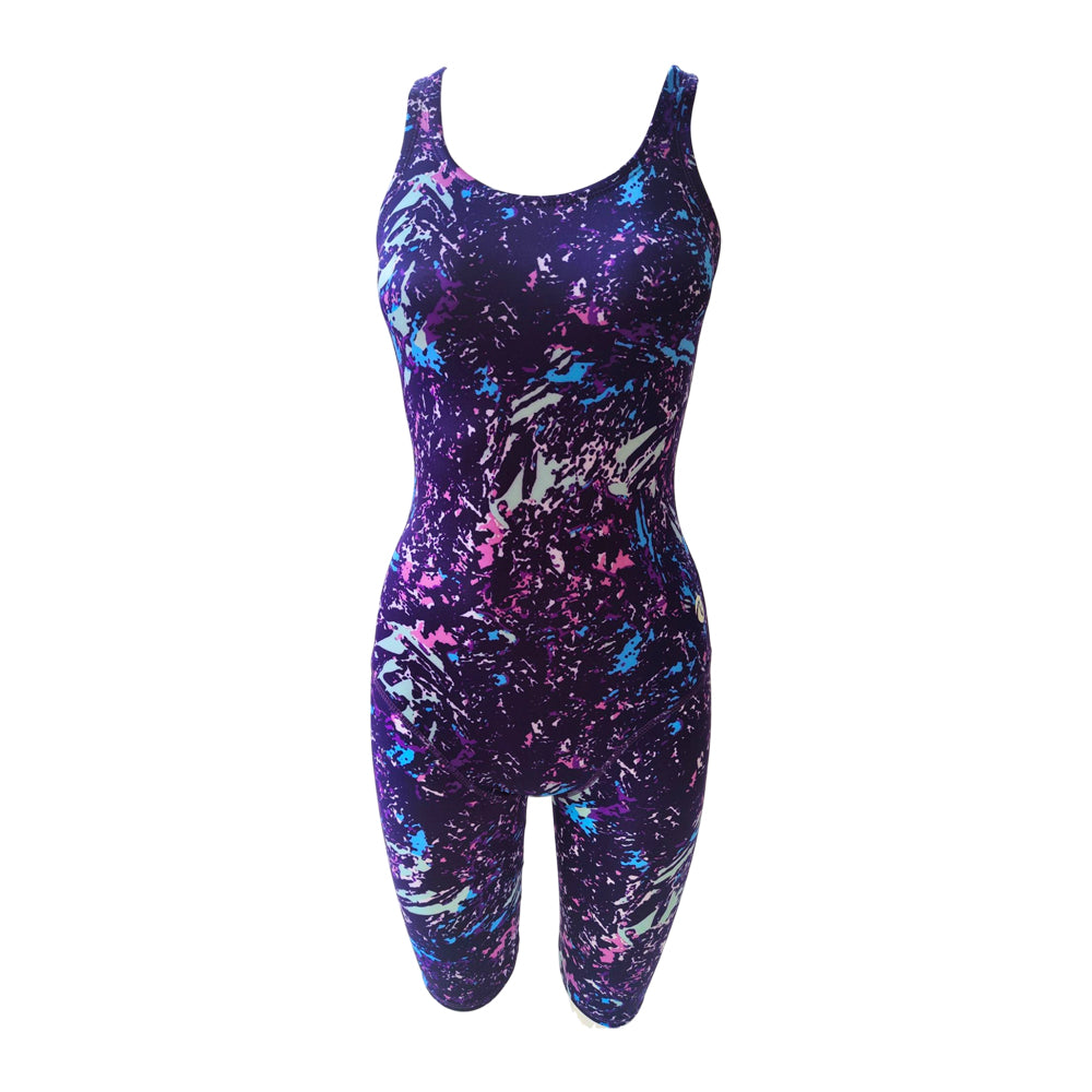 Traje de baño enterizo media pierna Vitamove purple