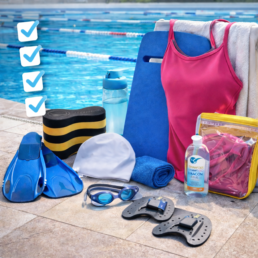 Qué llevar a la piscina: checklist completa para nadar 🏊♀️🎒