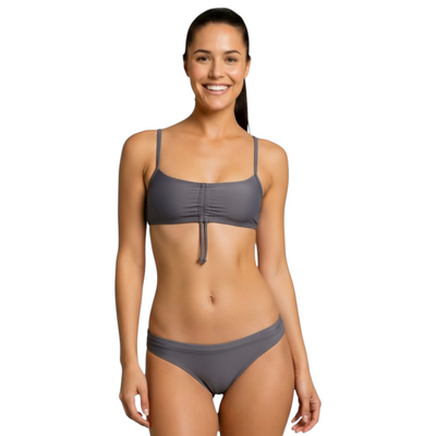 Vestido de Baño Deportivo Dos Piezas Plata
