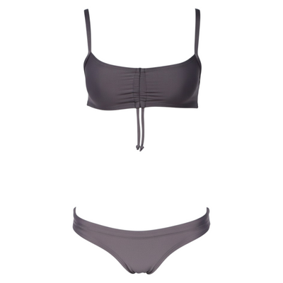 Vestido de Baño Deportivo Dos Piezas Plata