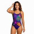 Vestido de baño entero tiras Hawaii Night