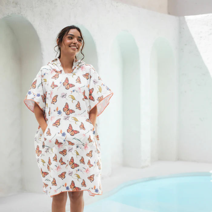 Poncho Microfibra / Mariposa Monarca