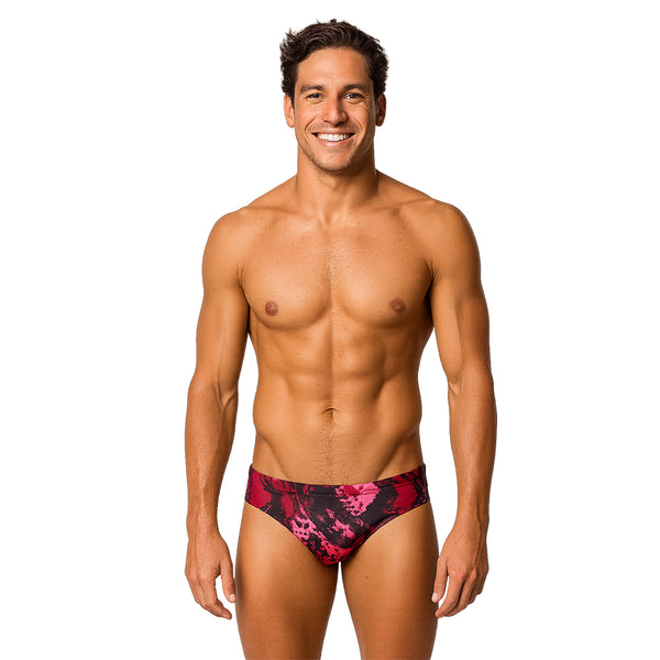 Pantaloneta clavadista fractal red