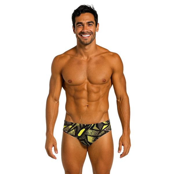 Pantaloneta clavadista grafix yellow