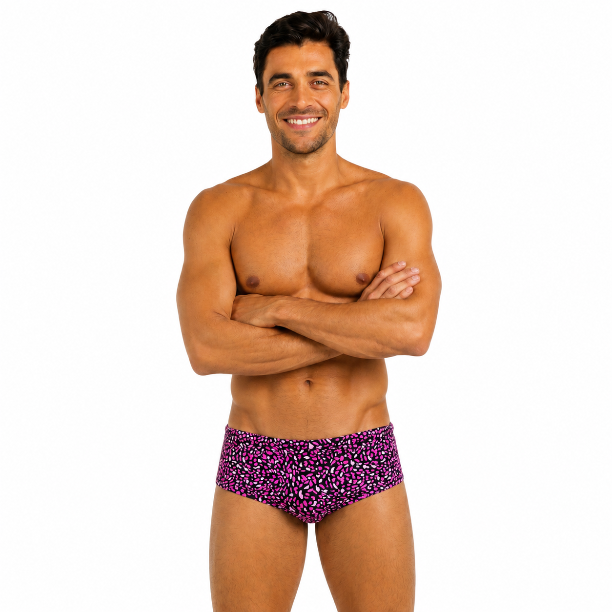 Pantaloneta sunga Flow Grid Magenta
