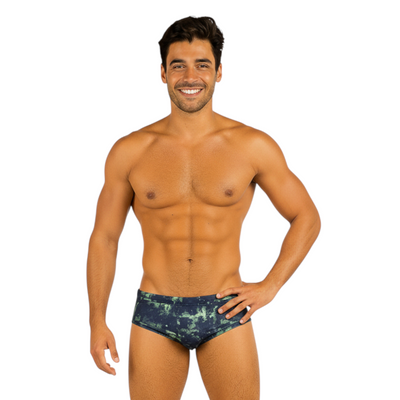 Pantaloneta sunga Pixel Green para hombre – Natare Swim