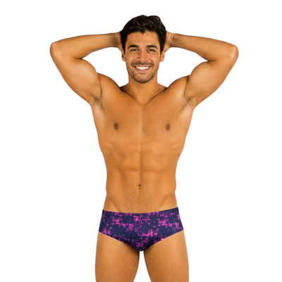 Pantaloneta sunga Pixel Fucsia para hombre – Natare Swim
