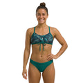 Dos Piezas Cruzado Tropic flow Jade / Tanga Esmeralda
