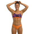 Dos Piezas Cruzado Tropic flow Sunset / Tanga naranja