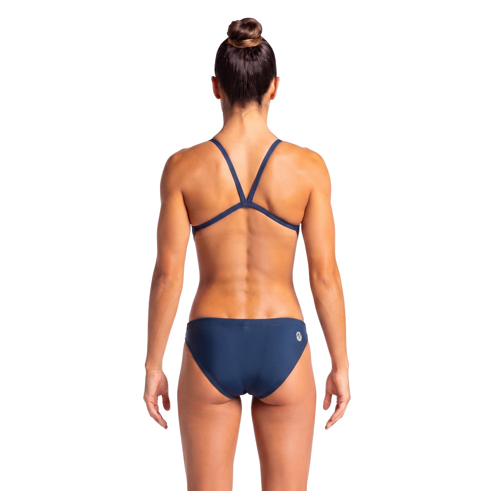 Dos Piezas Tiras Shadow Palm Tide / Tanga Navy