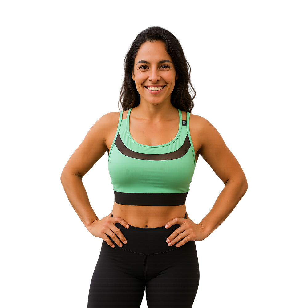 Top Deportivo Espalda Tiras Menta