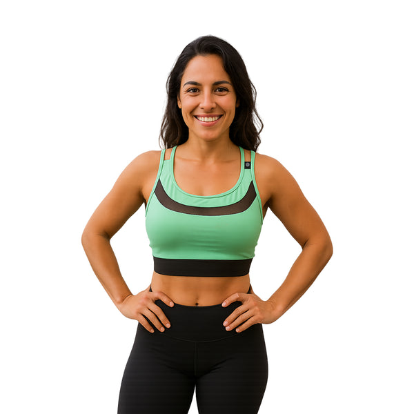 Top Deportivo Espalda Tiras Menta