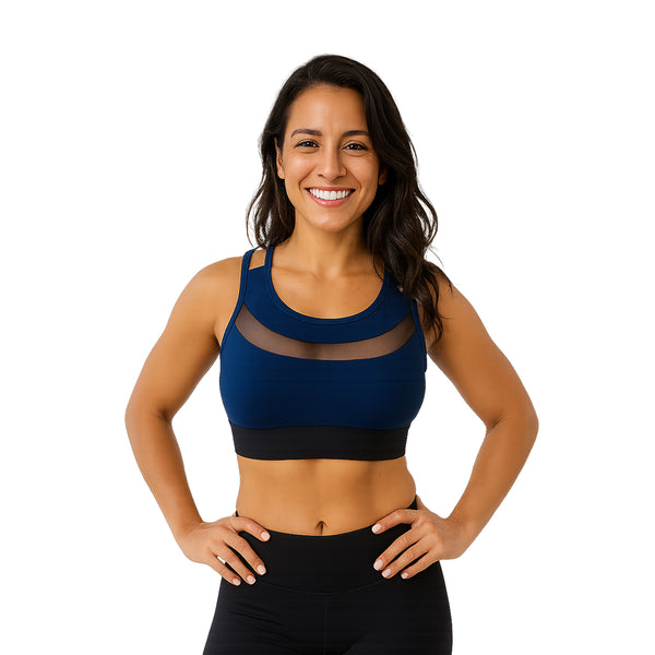Top Deportivo Espalda Tiras Navy