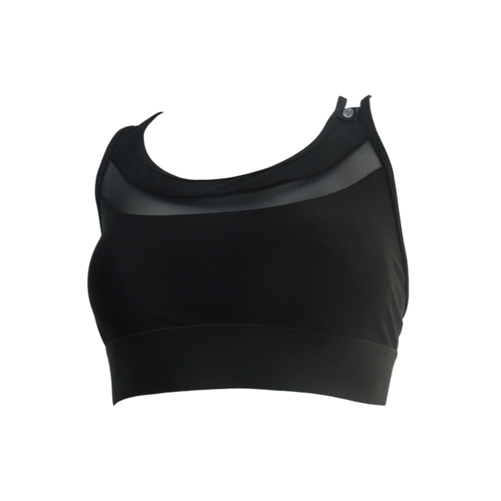 Top Deportivo Espalda Tiras Negro