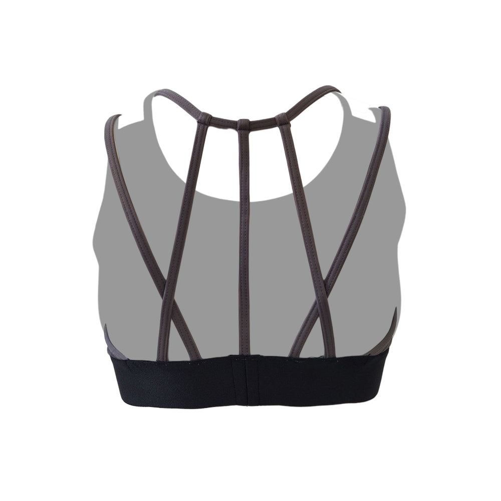 Top Deportivo Espalda Tiras Plata