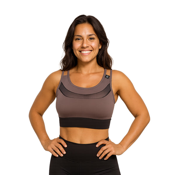 Top Deportivo Espalda Tiras Plata