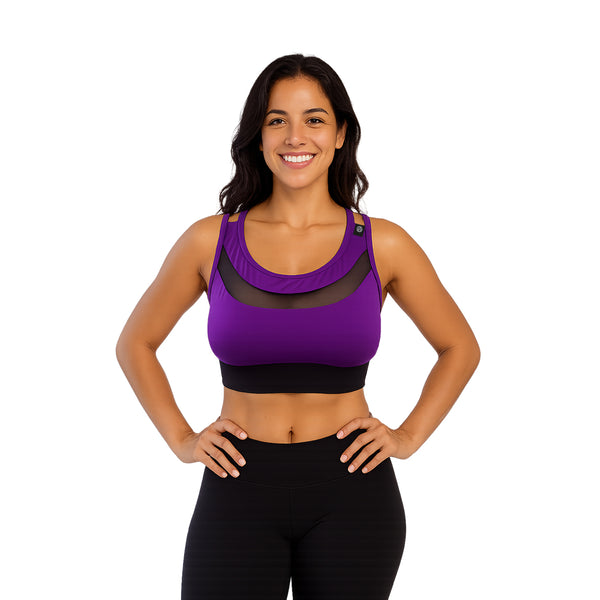 Top Deportivo Espalda Tiras Violeta