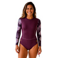 Vestido de baño Manga Larga Morado / monstera
