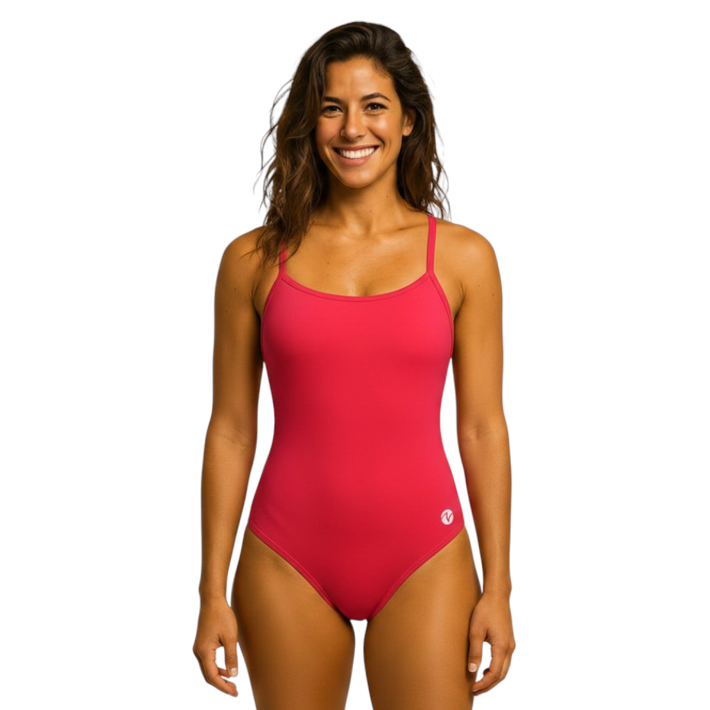 Vestido de baño entero tiras Cereza