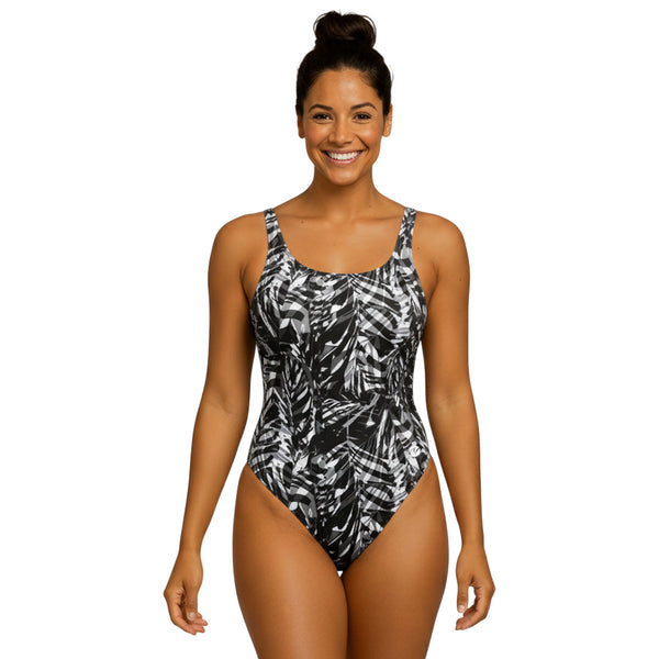 Vestido de baño entero cargadera Shadow Palm Graphite