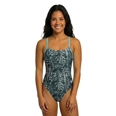 Vestido de baño entero tiras Shadow Palm Forest para mujer – Natare Swim