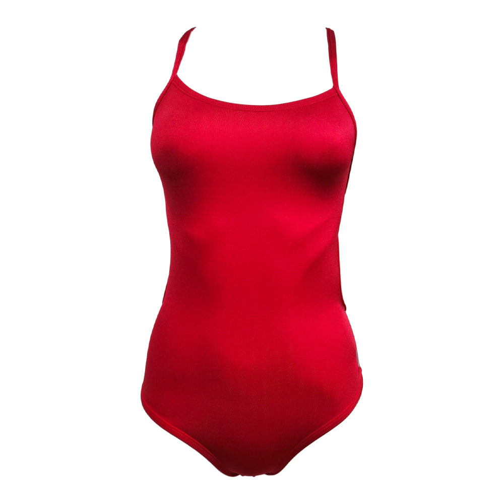 Vestido de baño entero cruzado 3 Back Rojo Metalizado