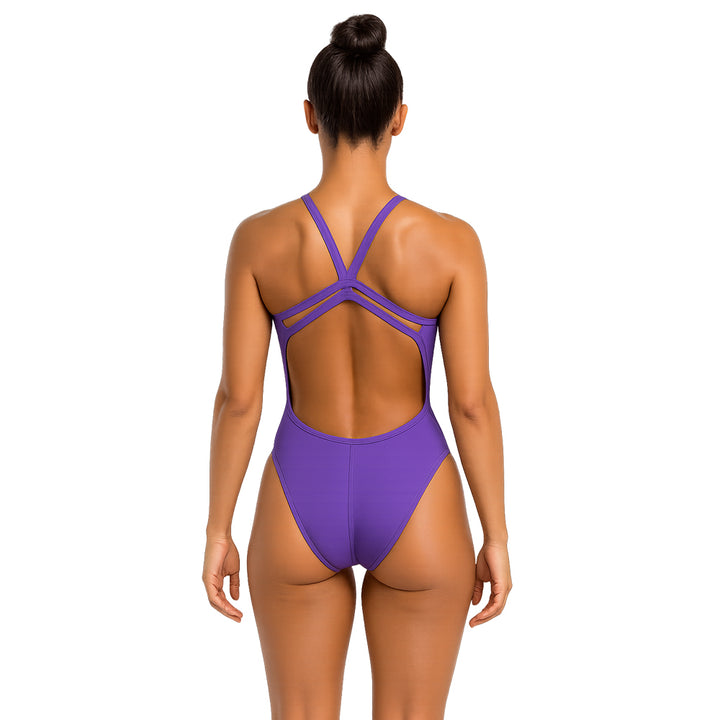 Vestido de baño entero tiras Violeta
