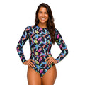 Vestido de baño Manga Larga plumas