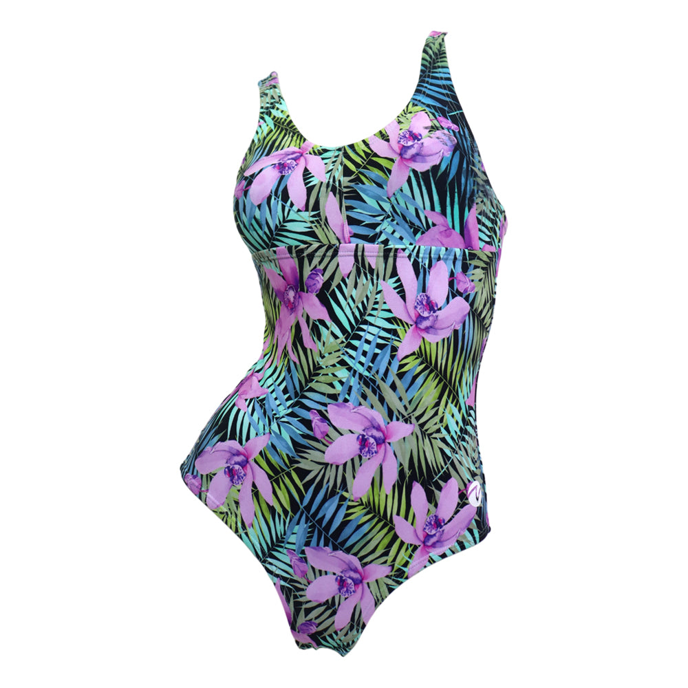 Vestido de baño enterizo tropi rosa