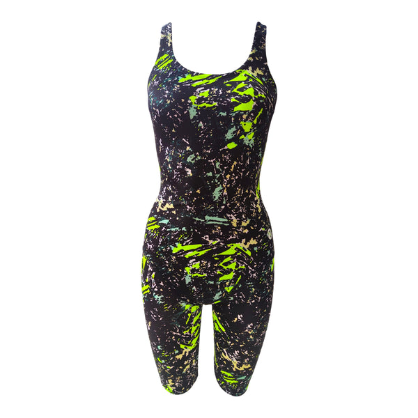 Traje de baño enterizo media pierna Vitamove green