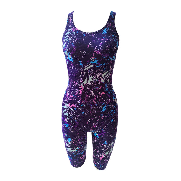 Traje de baño enterizo media pierna Vitamove purple