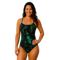 Vestido de baño entero tiras Activeflow green