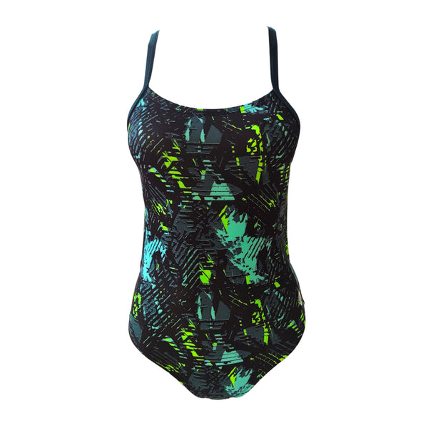 Vestido de baño entero tiras Activeflow green