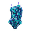 Vestido de baño entero tiras geoframe blue
