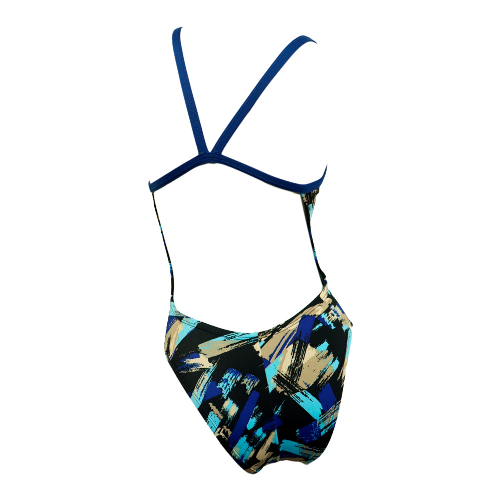 Vestido de baño entero tiras Gili Blue