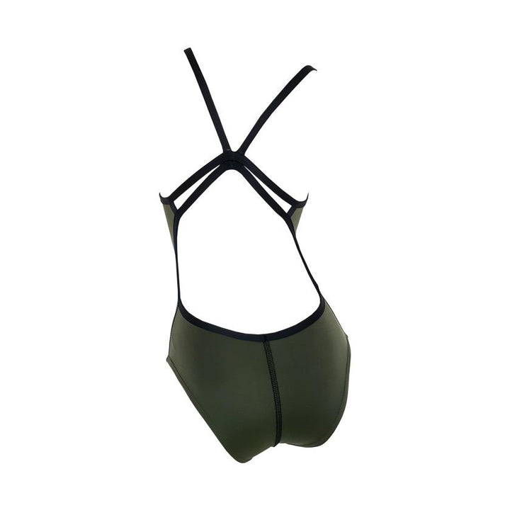 Vestido de baño entero tiras Militar