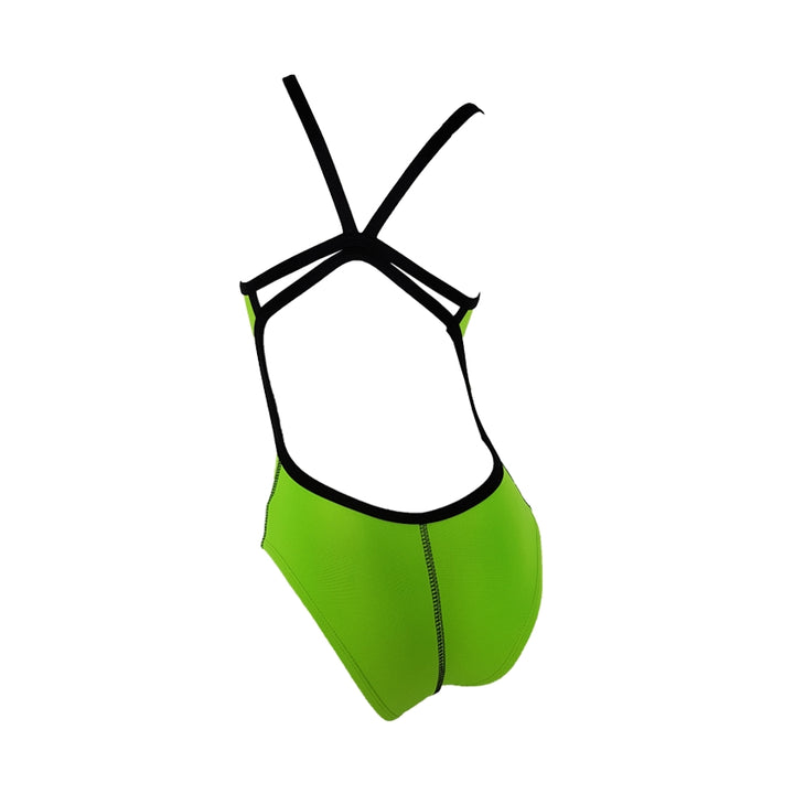 Vestido de baño entero tiras Verde neón