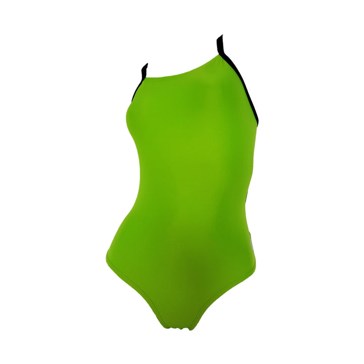 Vestido de baño entero tiras Verde neón